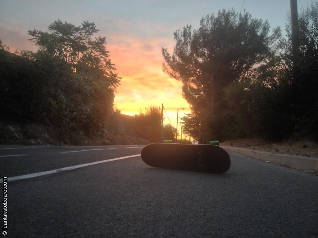 skateboard-bike-path-sunset