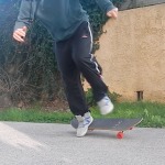 failed ollie falling skateboard
