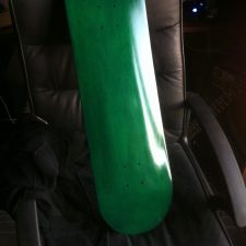 Gloss green skateboard deck